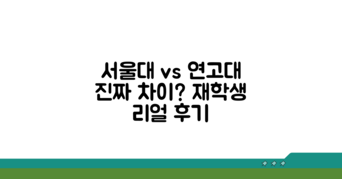 서울대 vs 연고대, 재학생이 말하는 차이