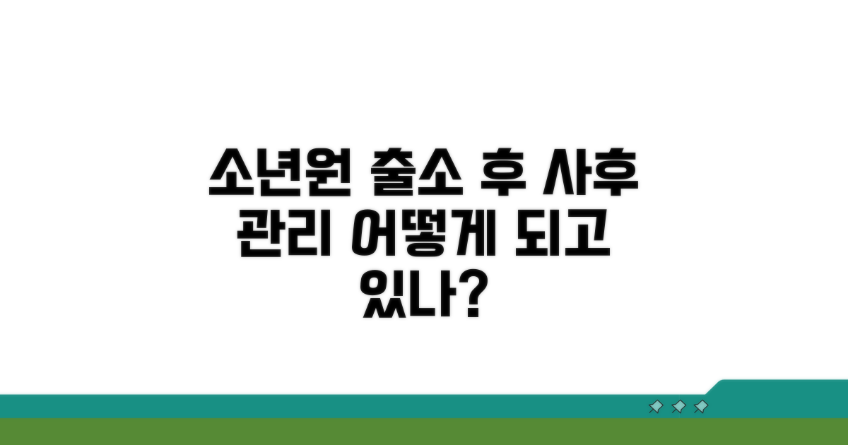 소년원 출소 후 사후 관리 현황