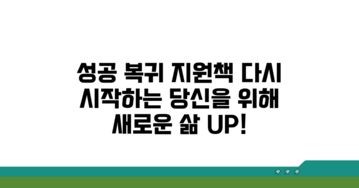 성공적인 사회 복귀를 위한 지원책