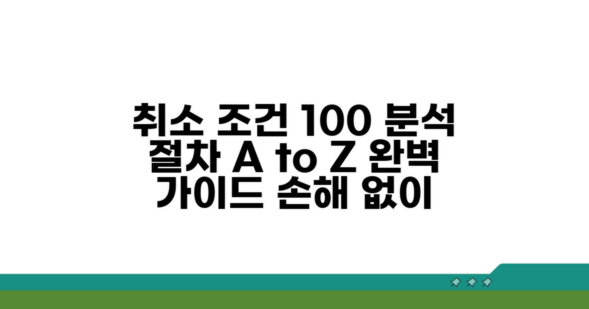 취소 가능한 조건과 절차 완벽 분석
