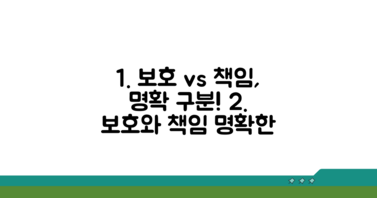 보호와 책임, 명확한 구분