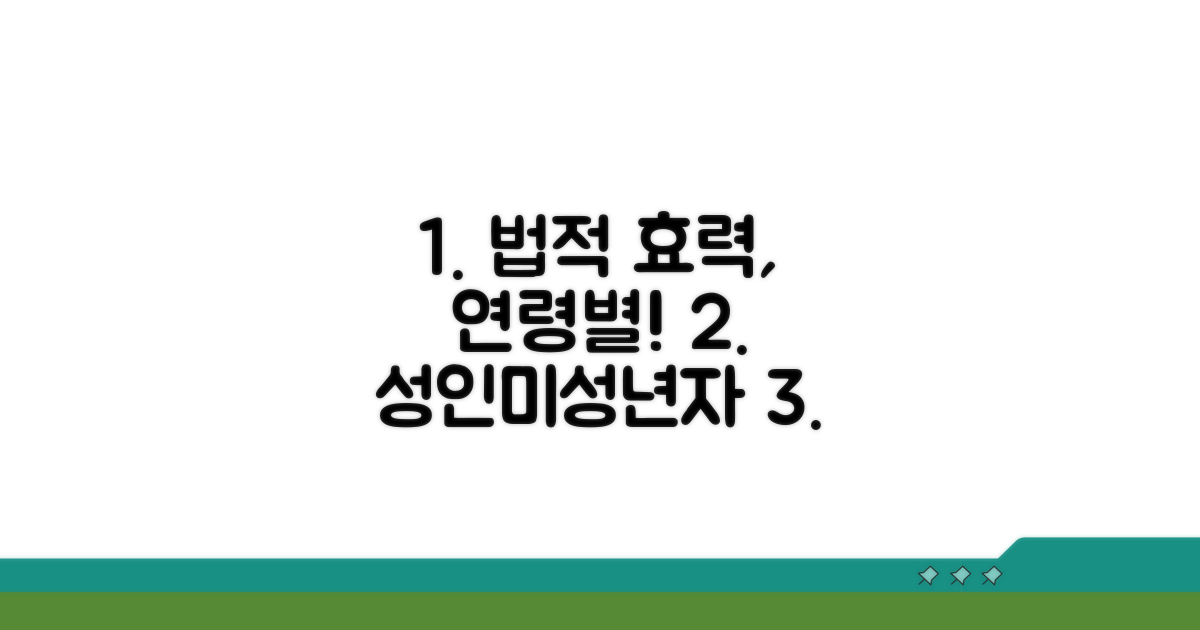 법적 효력, 연령별 적용 범위