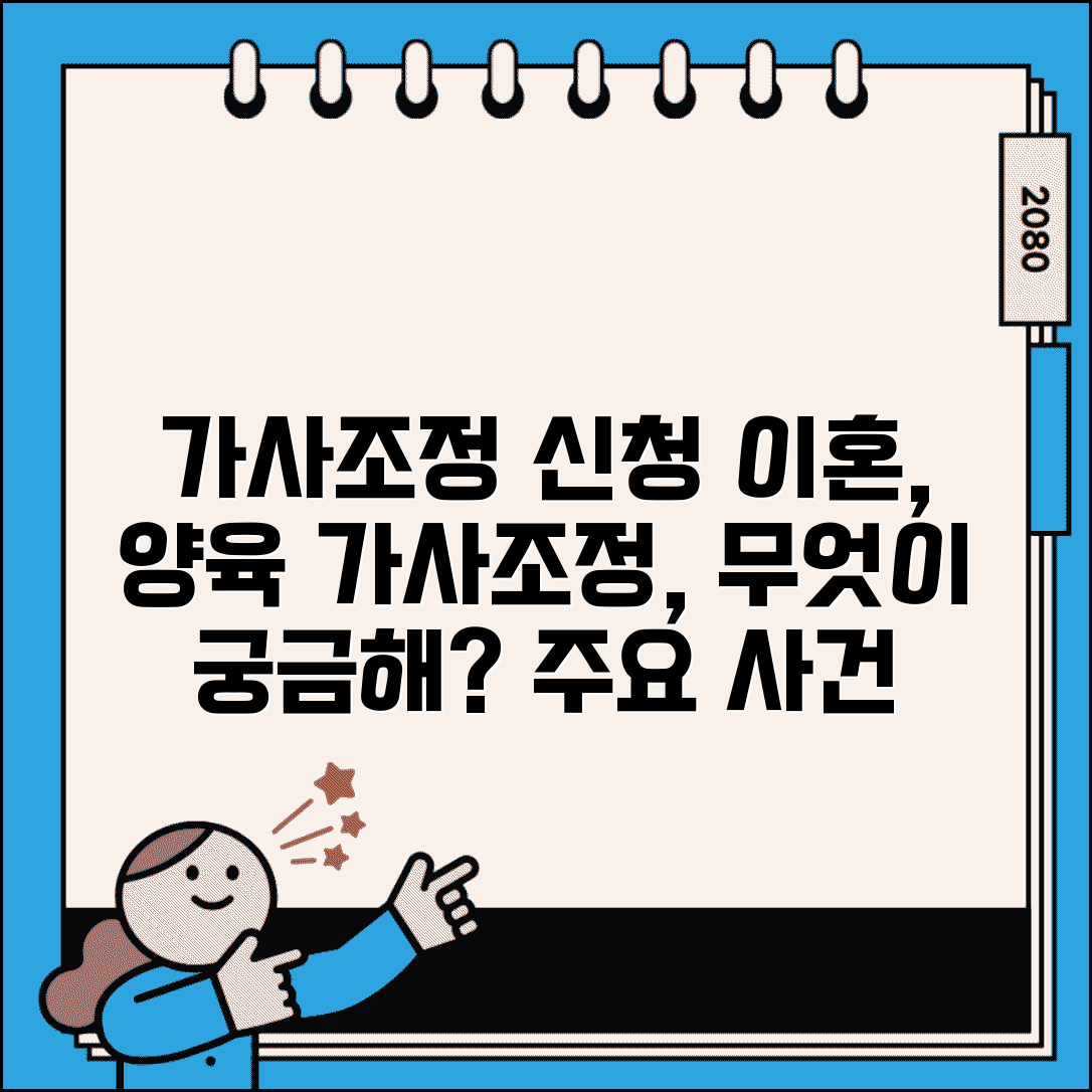 가사조정 신청 사건 이혼 양육 | 가사 조정 대상 사건 종류