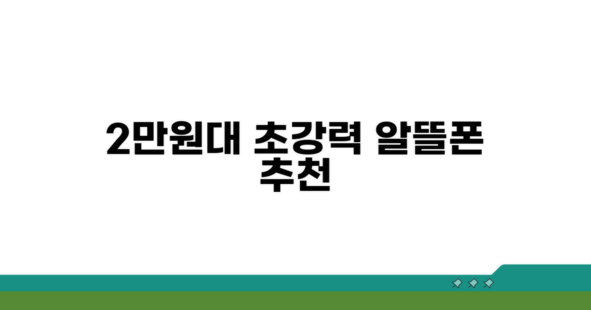 월 2만원대 알뜰폰 요금제 추천