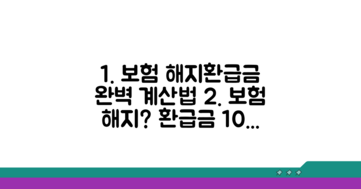 보험 해지환급금 계산 총정리