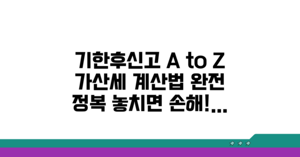 기한후신고, 가산세 계산 방법 총정리
