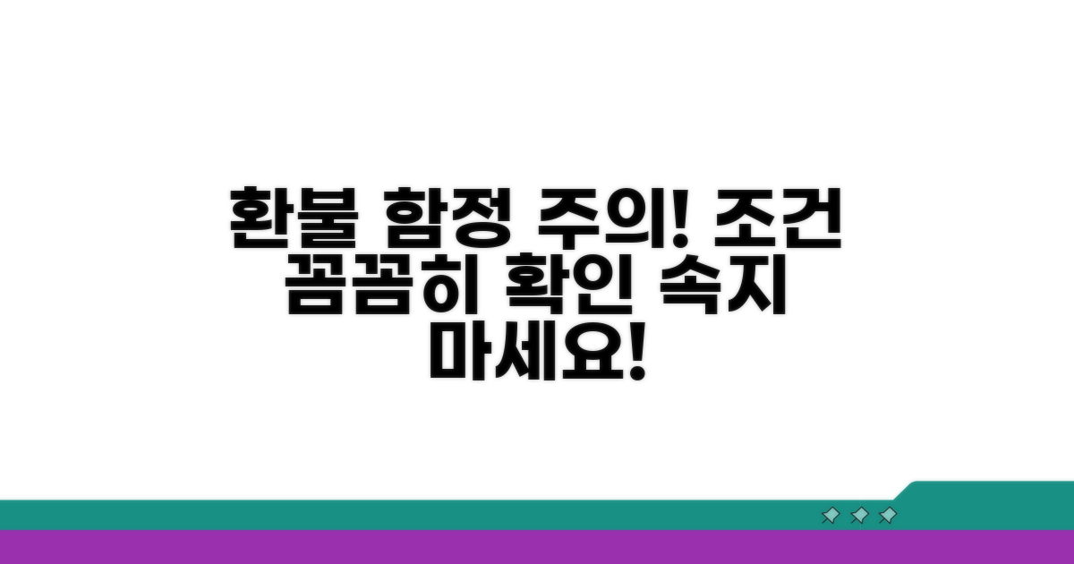 주의해야 할 환불 조건과 함정