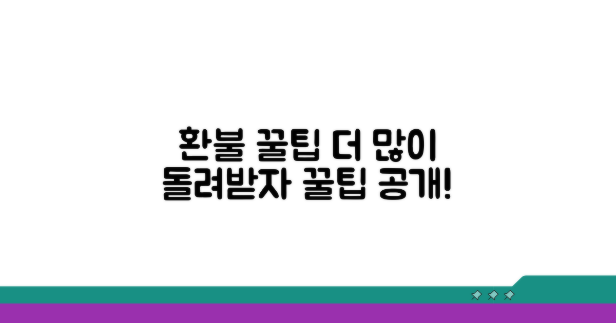환불 꿀팁으로 더 많이 돌려받기