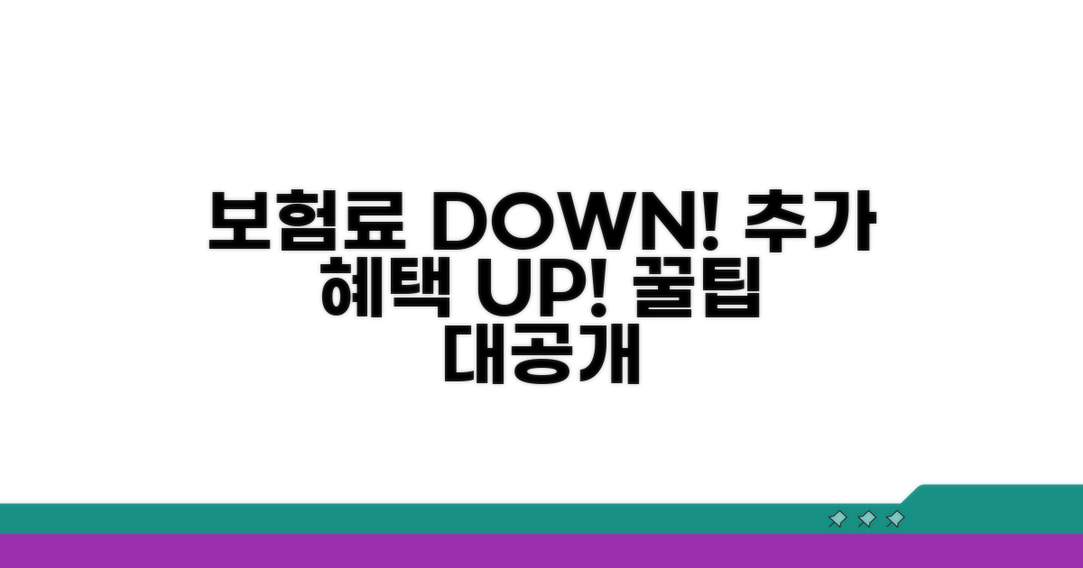 보험료 절약 꿀팁과 추가 혜택
