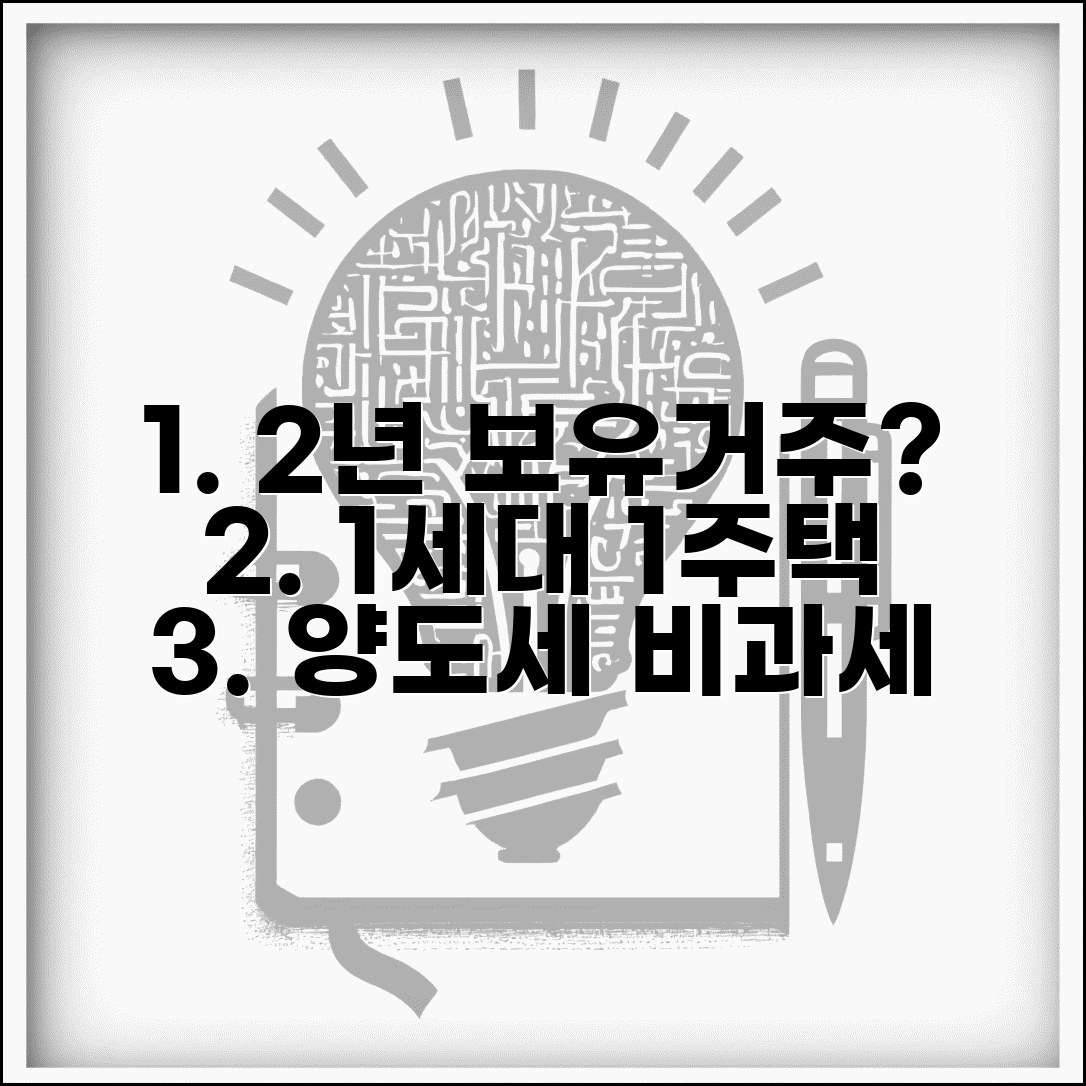 2년보유 2년거주 양도소득세 비과세 조건 | 1세대 1주택 비과세 조건 및 절세 팁 총정리