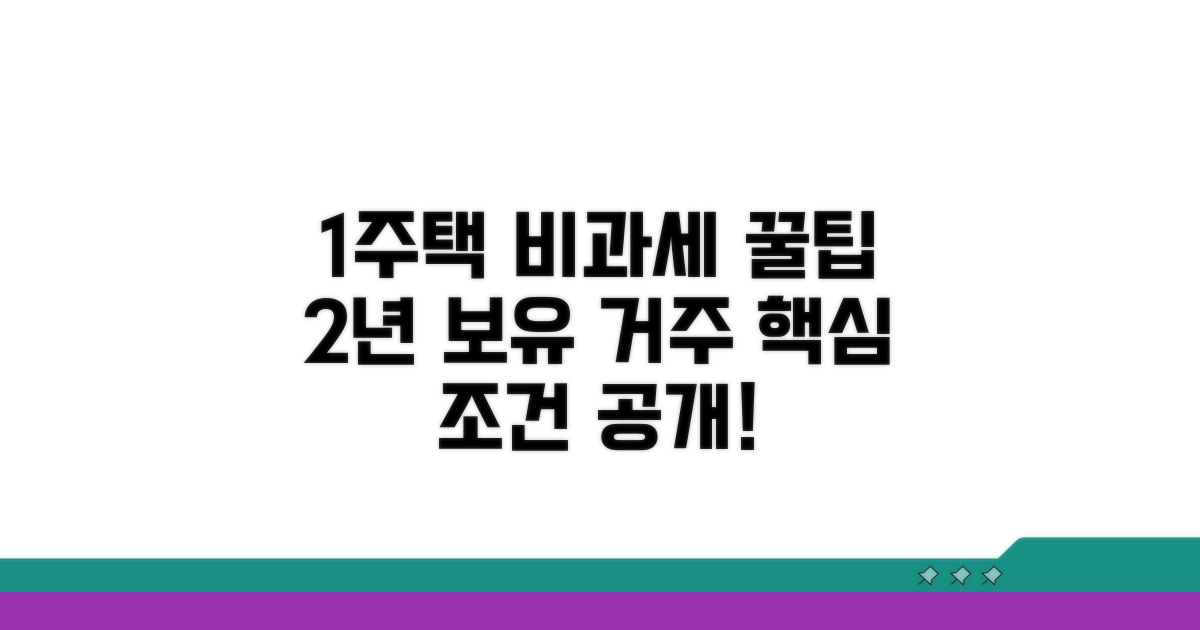 2년 보유거주 비과세 핵심 조건