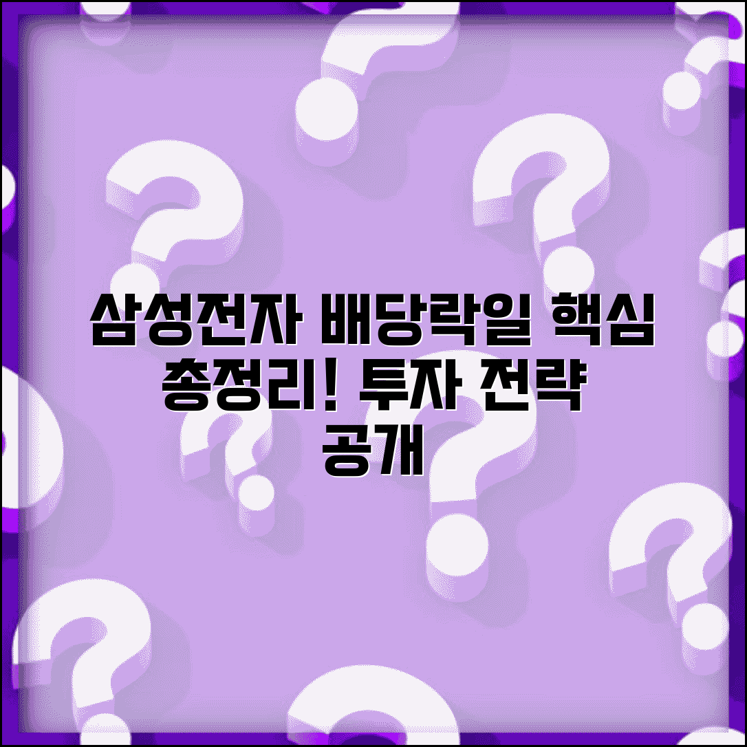 삼성전자 배당락일 완벽정리 | 주가 영향 및 투자 전략 | 배당 수익률, 매매 타이밍 총정리