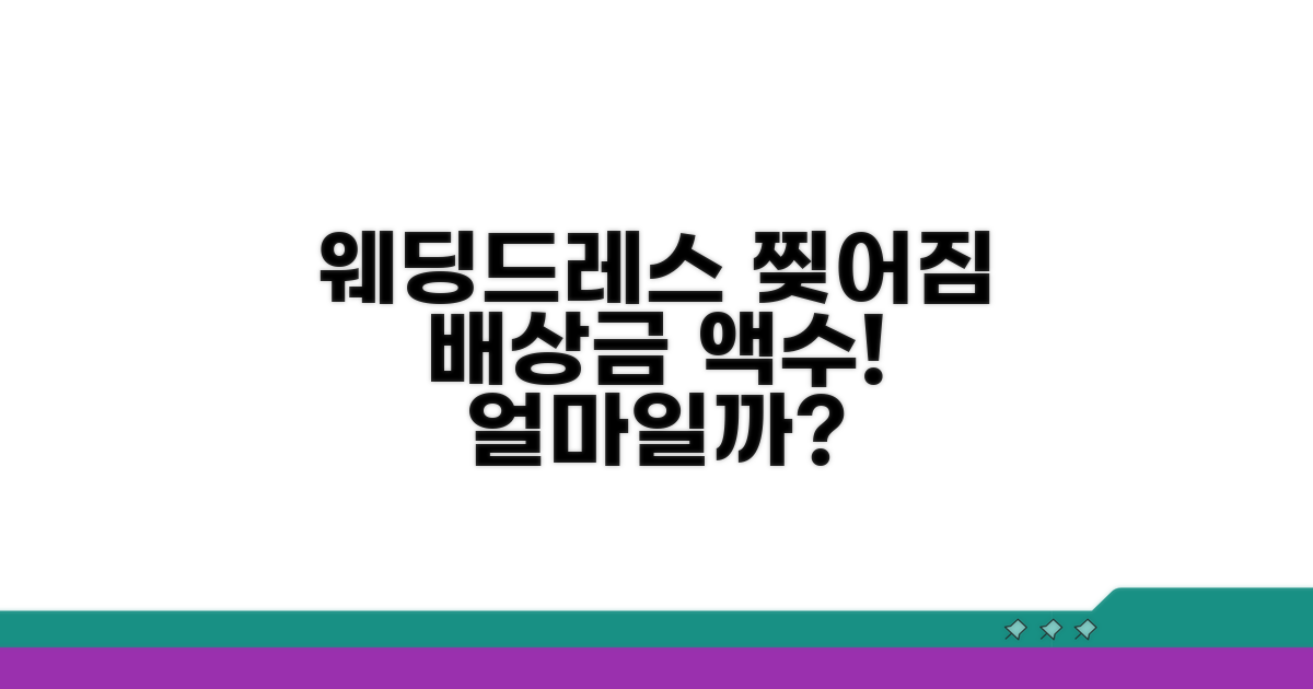 웨딩드레스 찢어짐, 배상금은 얼마?