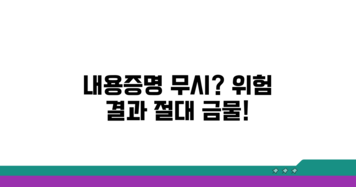 내용증명 무시 시 결과와 위험
