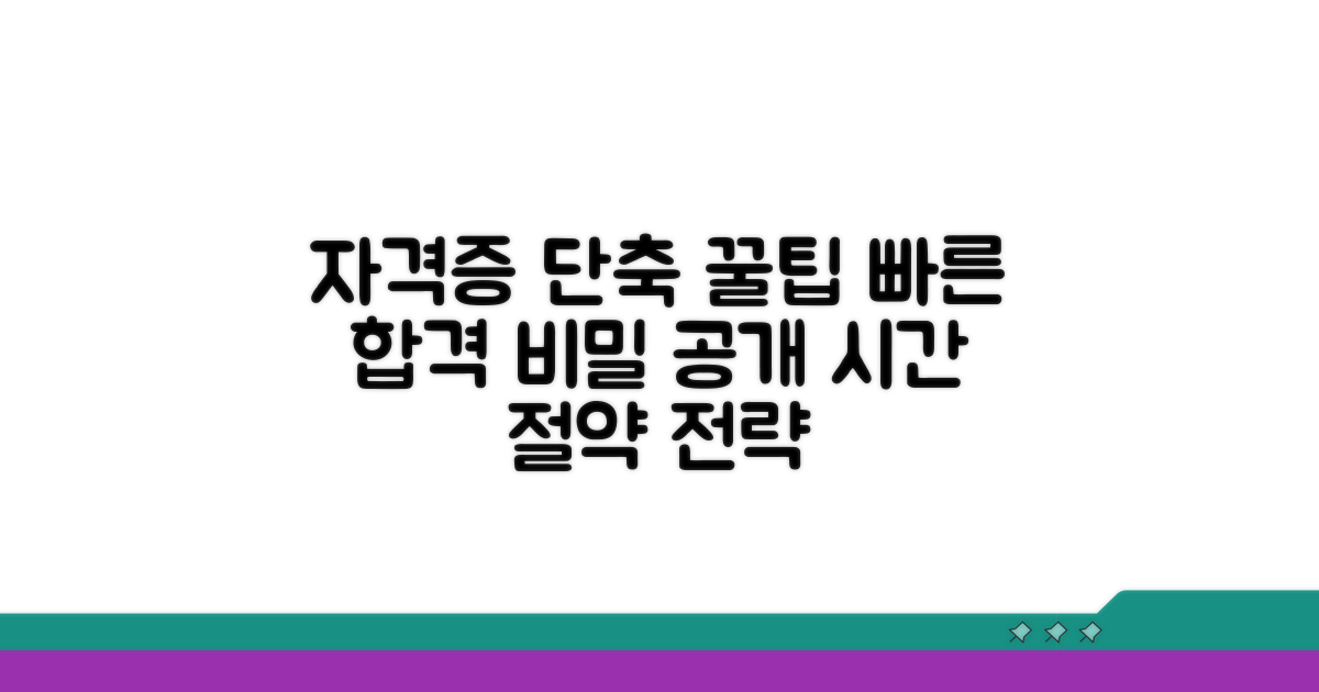 꿀팁으로 자격증 취득 기간 단축