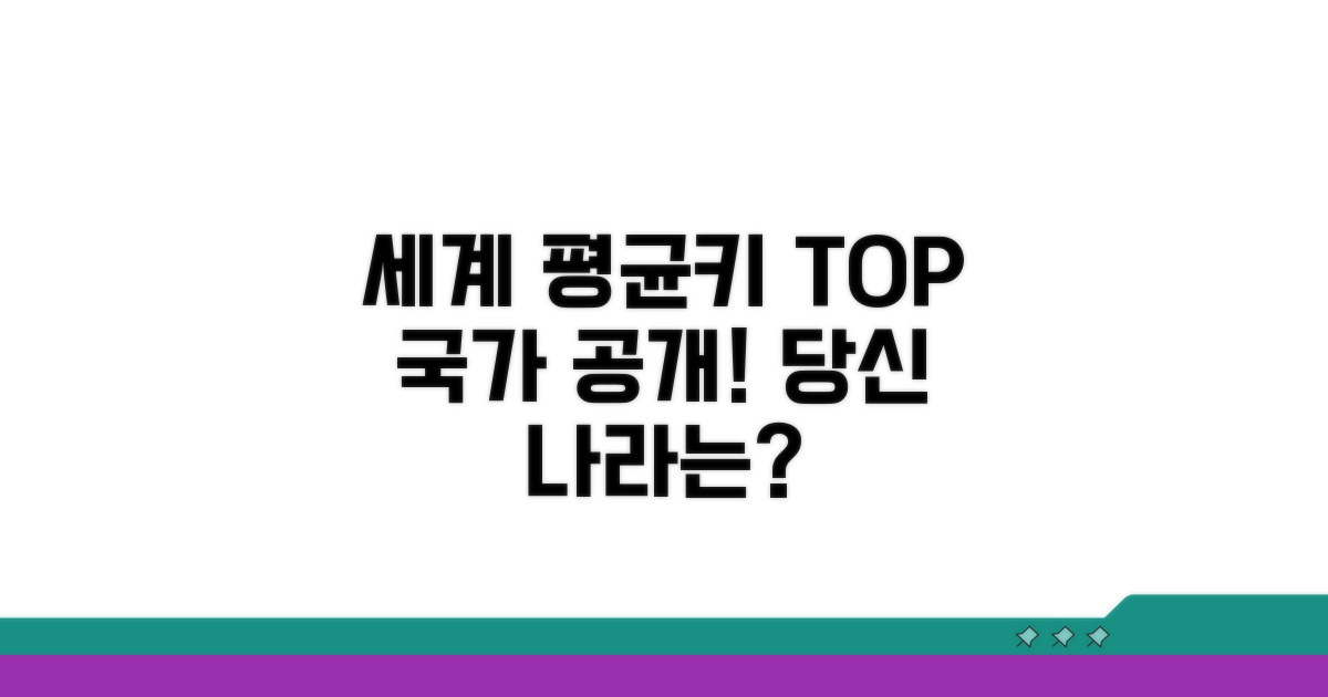 세계 평균키 순위와 국가별 비교