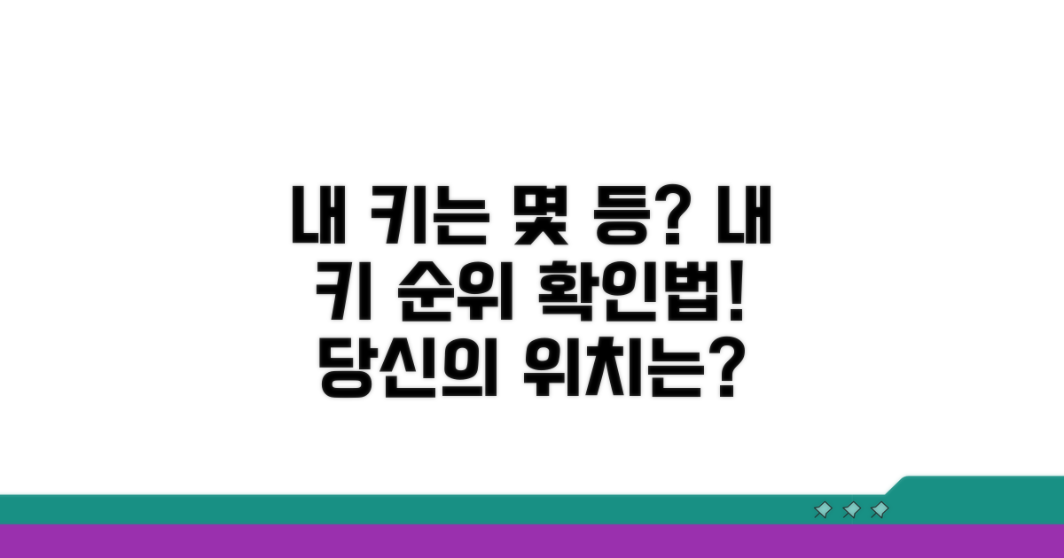 내 키는 몇 등? 나의 위치 확인법