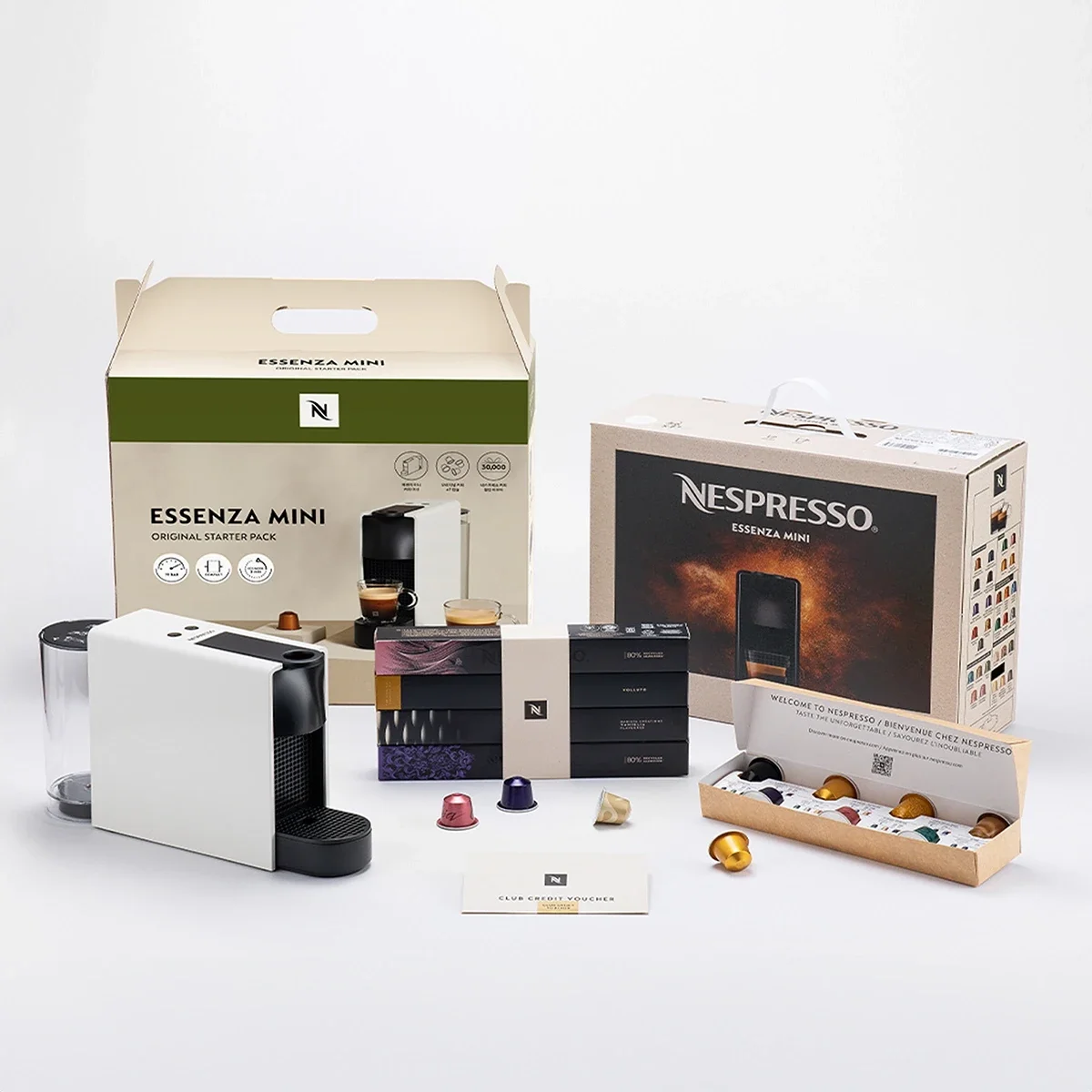 47캡슐+2만원바우처 오리지널 스타터 팩 에센자미니C30 에스프레소 캡슐커피머신 화이트, 단품, 단품 상세 이미지 2