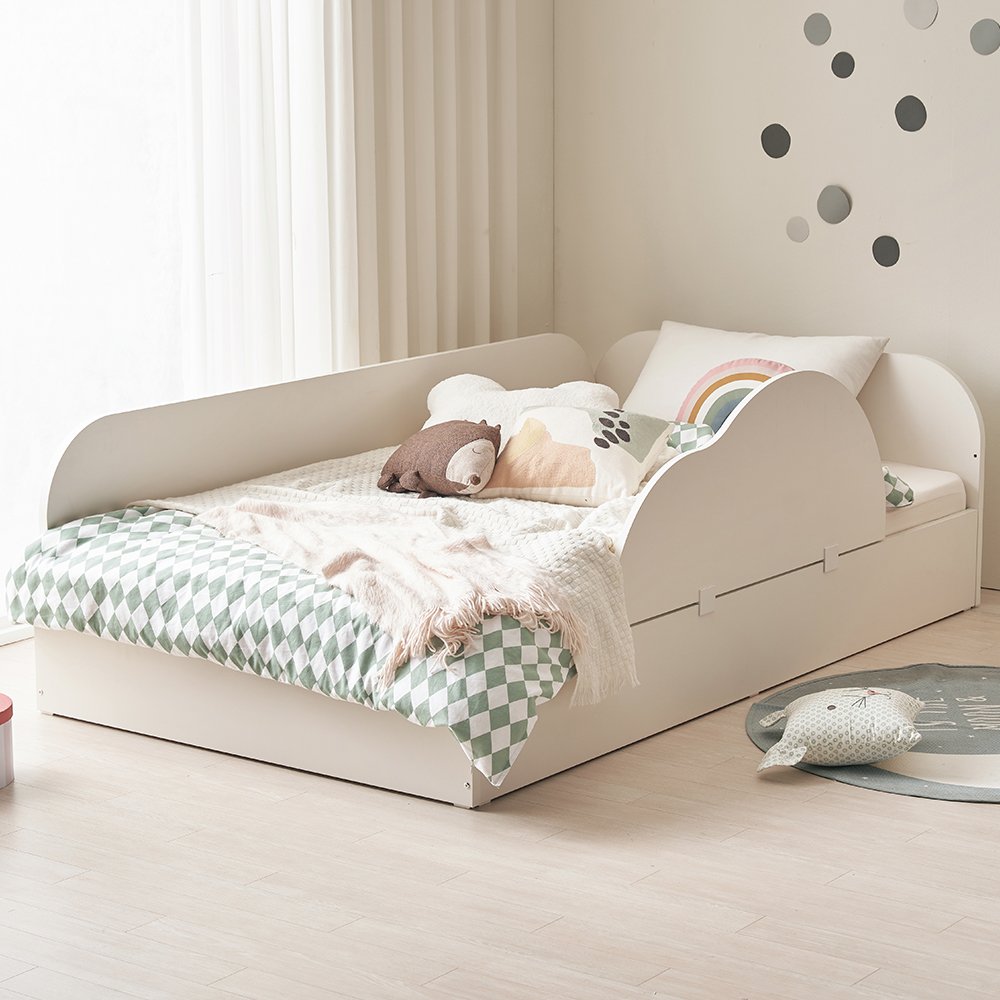 꿈꾸는요셉 앙팡 어린이 침대 + 구름가드 세트 방문설치, 크림 상세 이미지 1