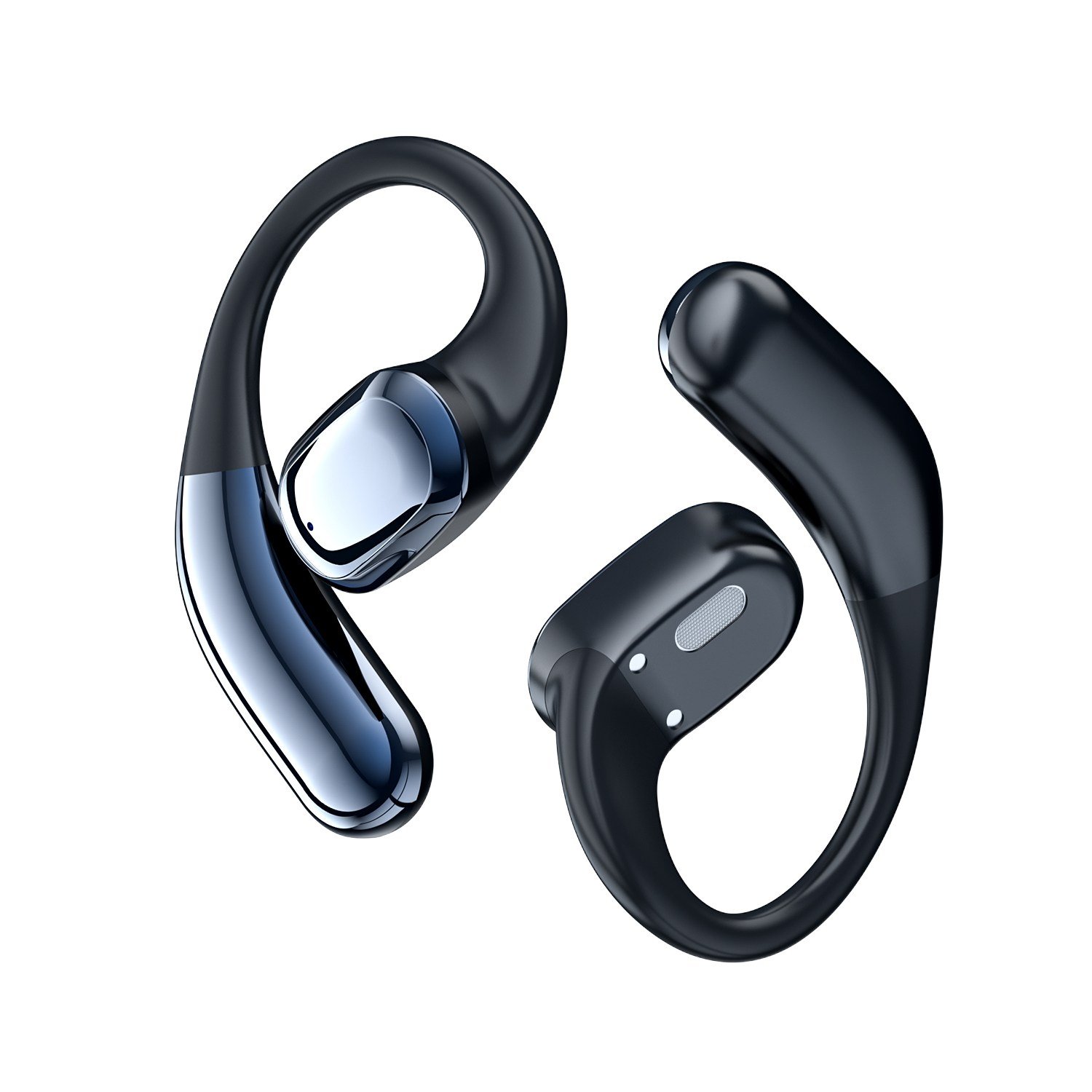 OMIIYA 귀걸이형 노이즈캔슬링 무선 블루투스 이어폰 오픈형 고음질, 블랙, E12할인 상세 이미지 2