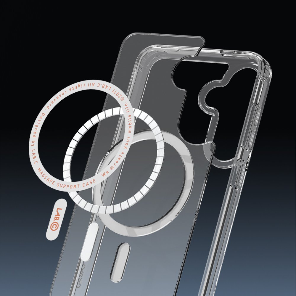 랩씨 맥세이프 마그넷 케이스 최강 2배 자력 변색 방지 클리어 투명, 갤럭시S25 상세 이미지 2