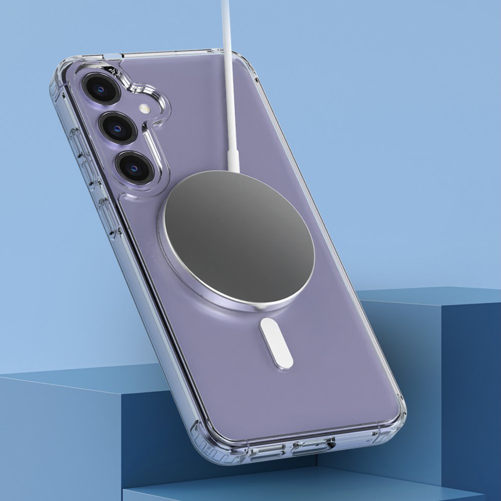 랩씨 맥세이프 마그넷 케이스 최강 2배 자력 변색 방지 클리어 투명, 갤럭시S25 상세 이미지 1