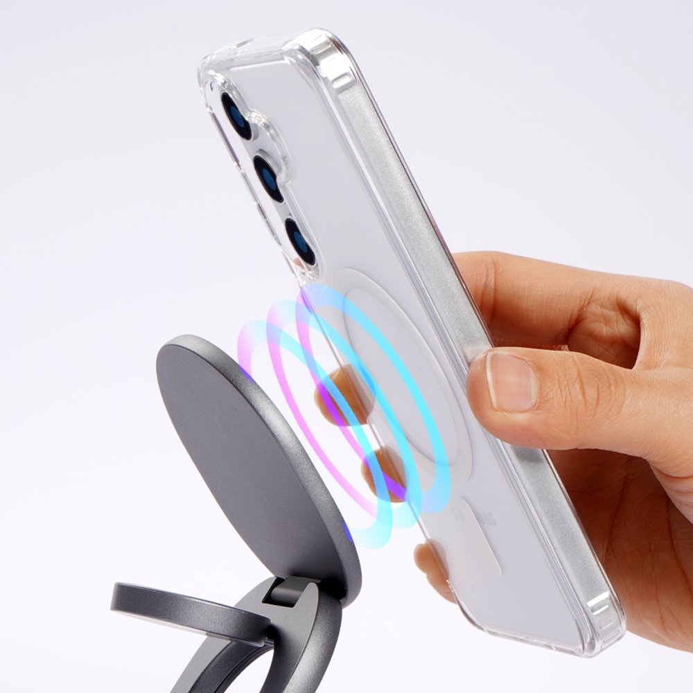 랩씨 맥세이프 마그넷 케이스 최강 2배 자력 변색 방지 클리어 투명, 갤럭시S25 상세 이미지 2