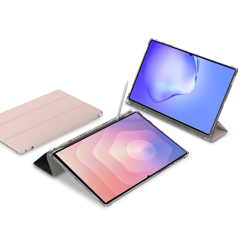 랩씨 스마트 북커버 클리어 슬림핏 케이스 사피아노 블랙, 갤럭시 탭 S11 울트라 상세 이미지 1