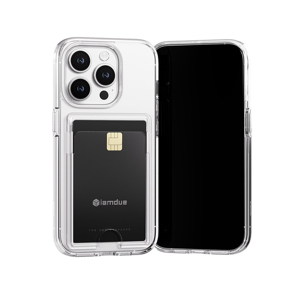 아이엠듀 변색방지 카드수납 케이스 2장 투명, 아이폰15 프로 맥스 상세 이미지 1