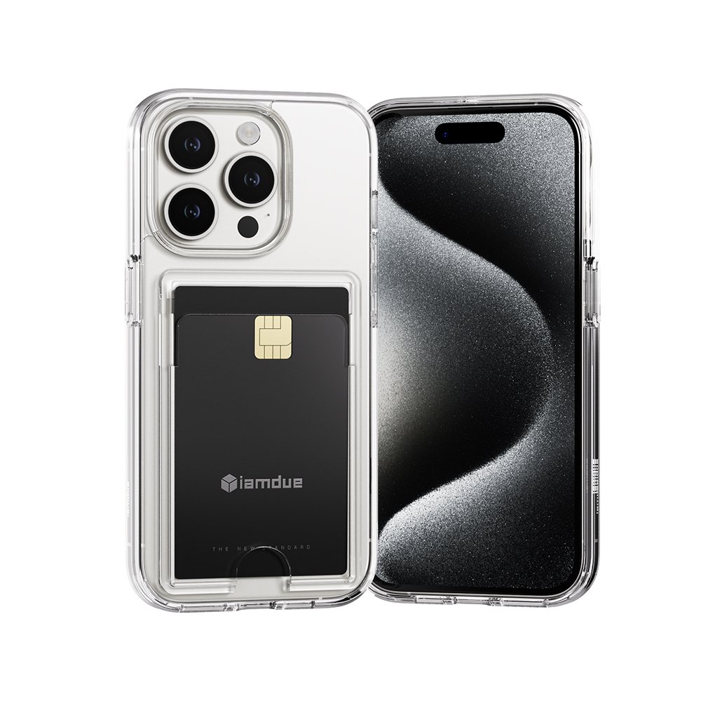 아이엠듀 변색방지 카드수납 케이스 2장 투명, 아이폰15 프로 맥스 상세 이미지 2