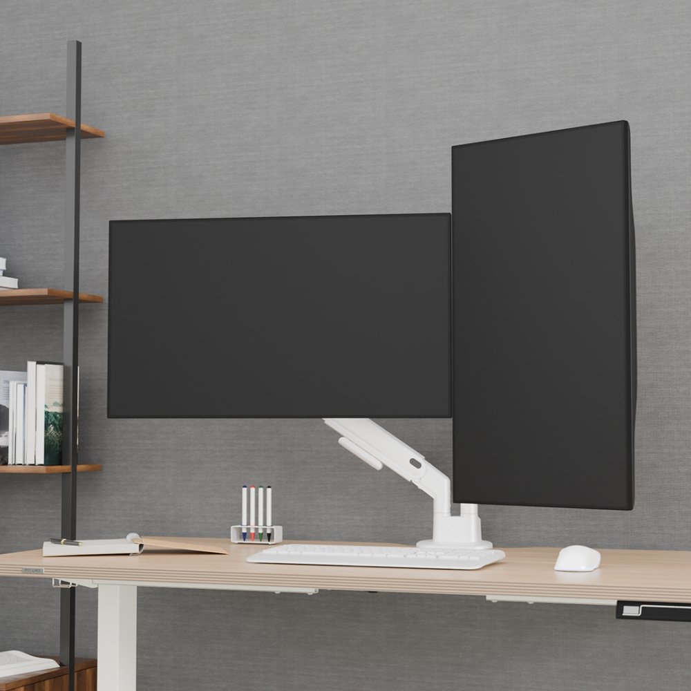 카멜마운트 AMADS 듀얼 벽면 밀착형 모니터 거치대 모니터암 상세 이미지 1