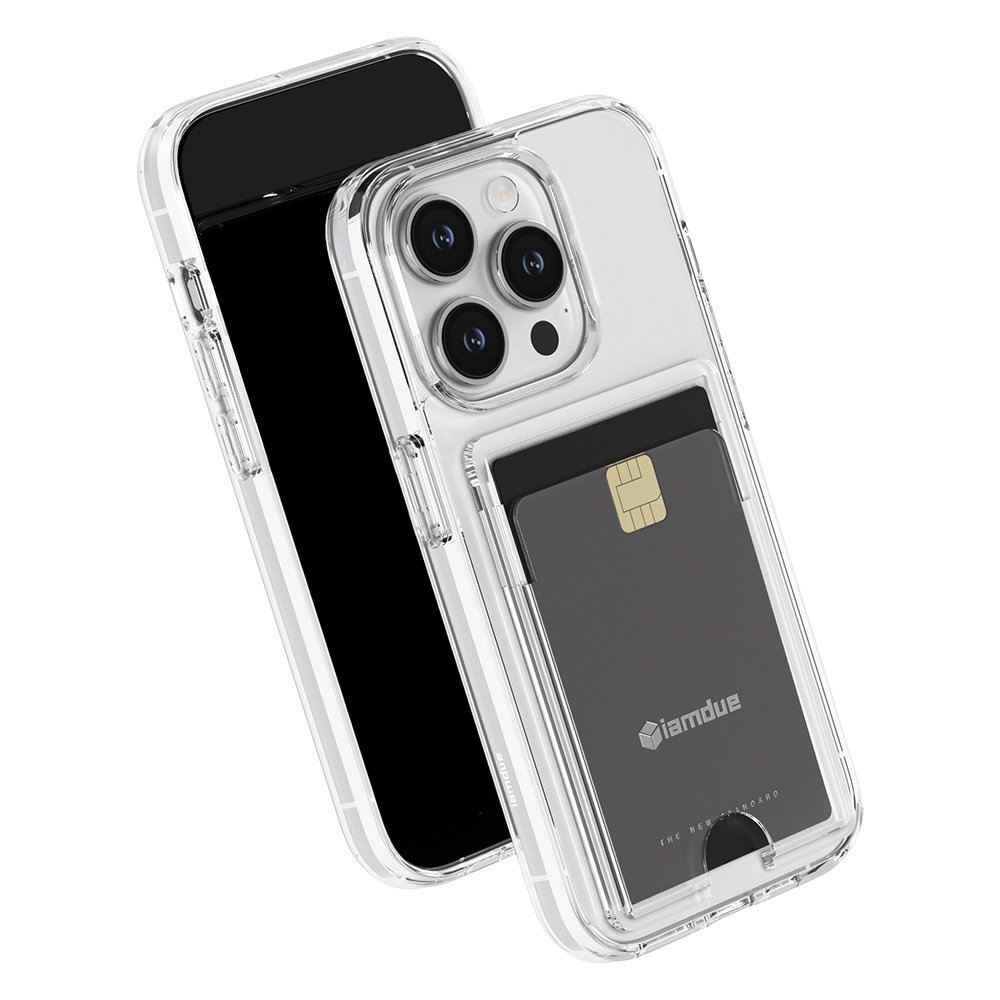 아이엠듀 변색방지 카드수납 케이스 2장 투명, 아이폰15 프로 맥스 상세 이미지 2