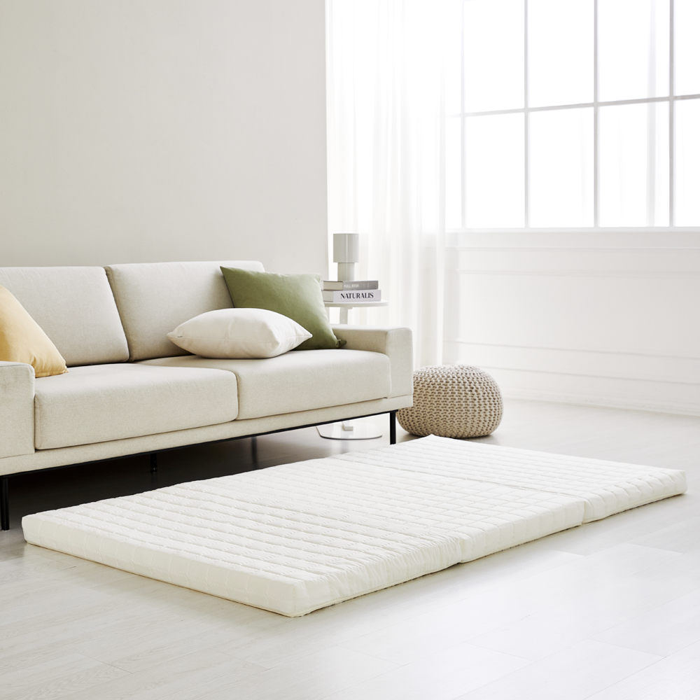 느루잠 푹신한 7cm 3단 매트리스 코지아이보리 슈퍼싱글 SS 상세 이미지 1