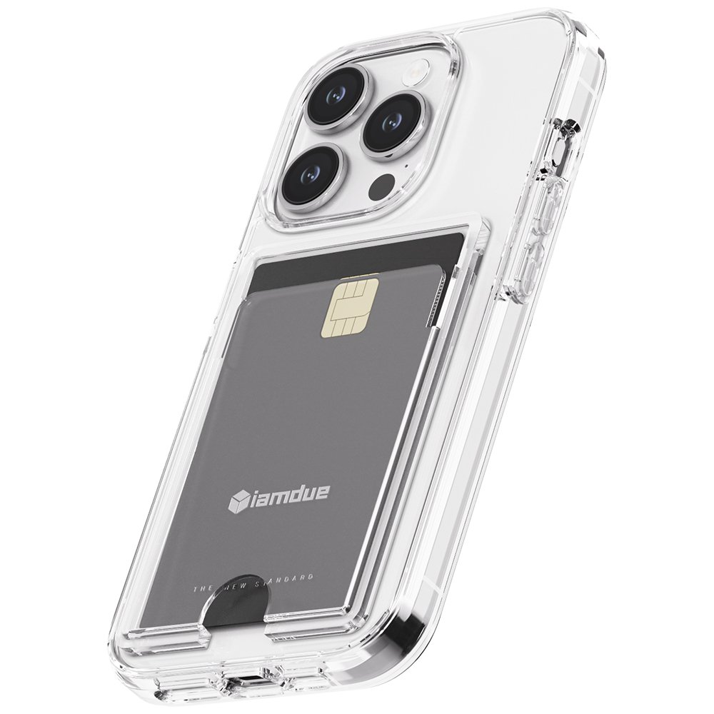 아이엠듀 변색방지 카드수납 케이스 2장 투명, 아이폰15 프로 맥스 상세 이미지 1