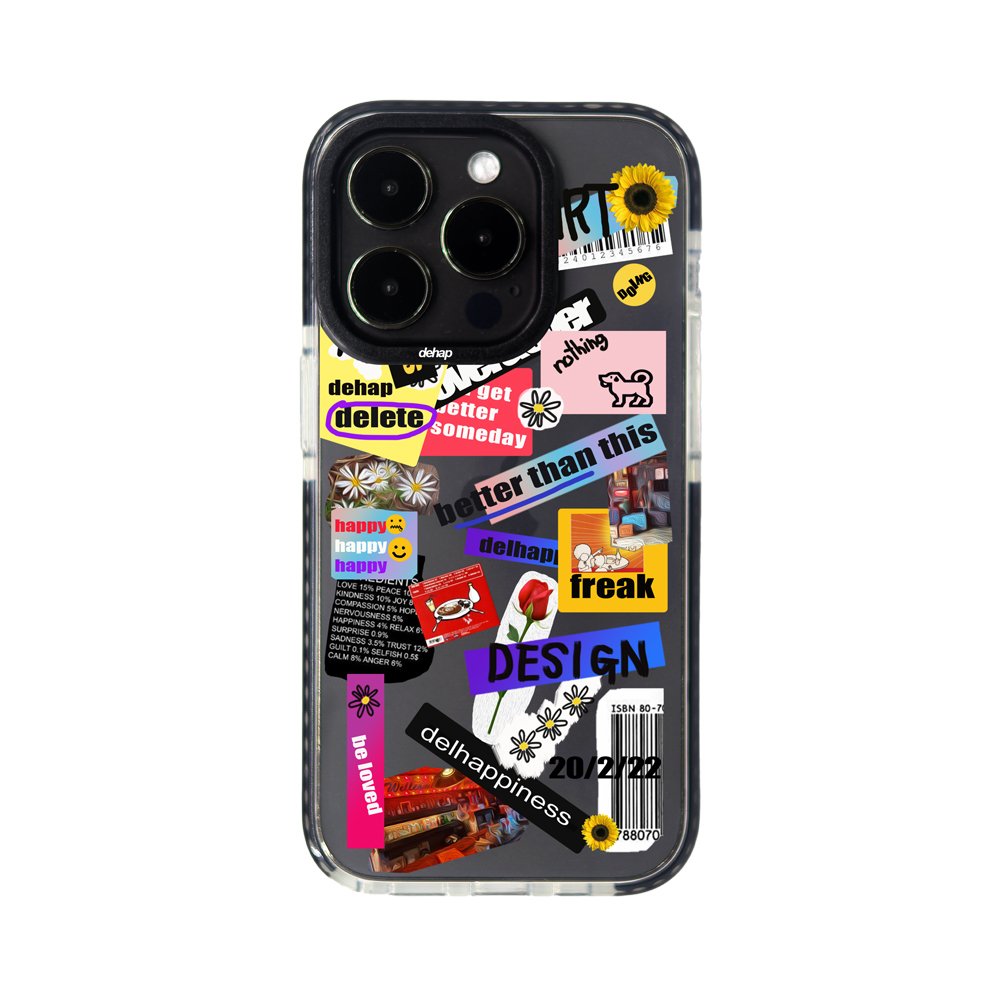 dehap 아이폰 16프로 맥스 케이스 블랙 라벨 투명 상세 이미지 2