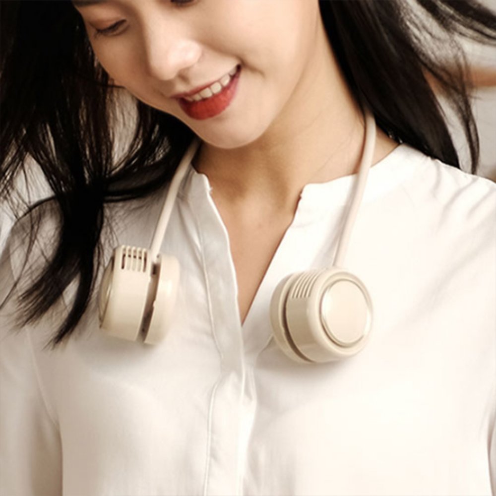 넥밴드 선풍기 목걸이 미니 무선 접이식 휴대용 여름 시원한 핸즈프리 풍향 조절 3단 풍속 상세 이미지 1