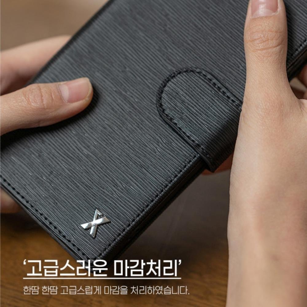 엡피 다이어리 가죽 카드 지갑 케이스 네이비, 갤럭시A17 상세 이미지 2