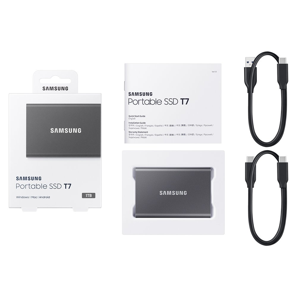 삼성전자 삼성 포터블 외장 SSD T7 (정품) 2TB, 그레이 상세 이미지 2